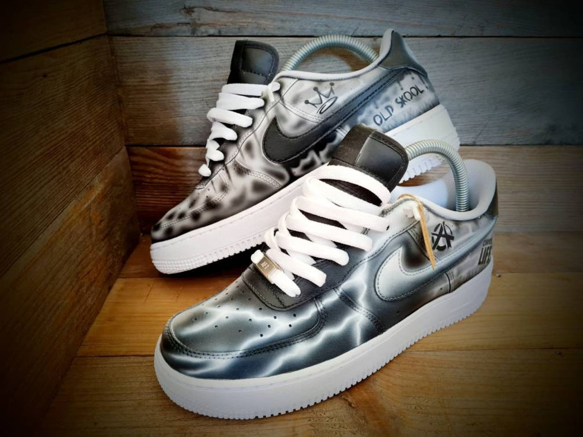 Custom Air Force 1/AF1/Sneakers/Shoes/Kicks/Premium/Personalised/Grey Brick Art
