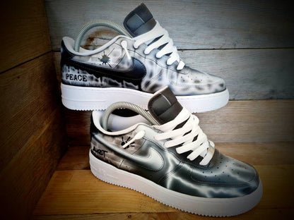 Custom Air Force 1/AF1/Sneakers/Shoes/Kicks/Premium/Personalised/Grey Brick Art