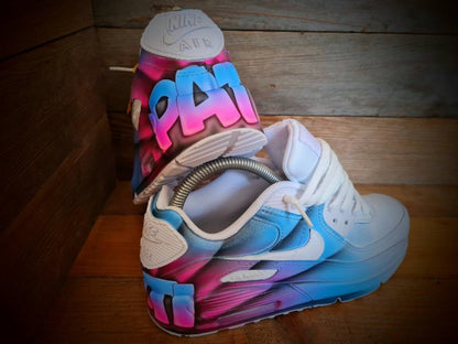 Custom Painted Air Max 90/Sneakers/Shoes/Kicks/Premium/Personalised/Rays Of Graffiti