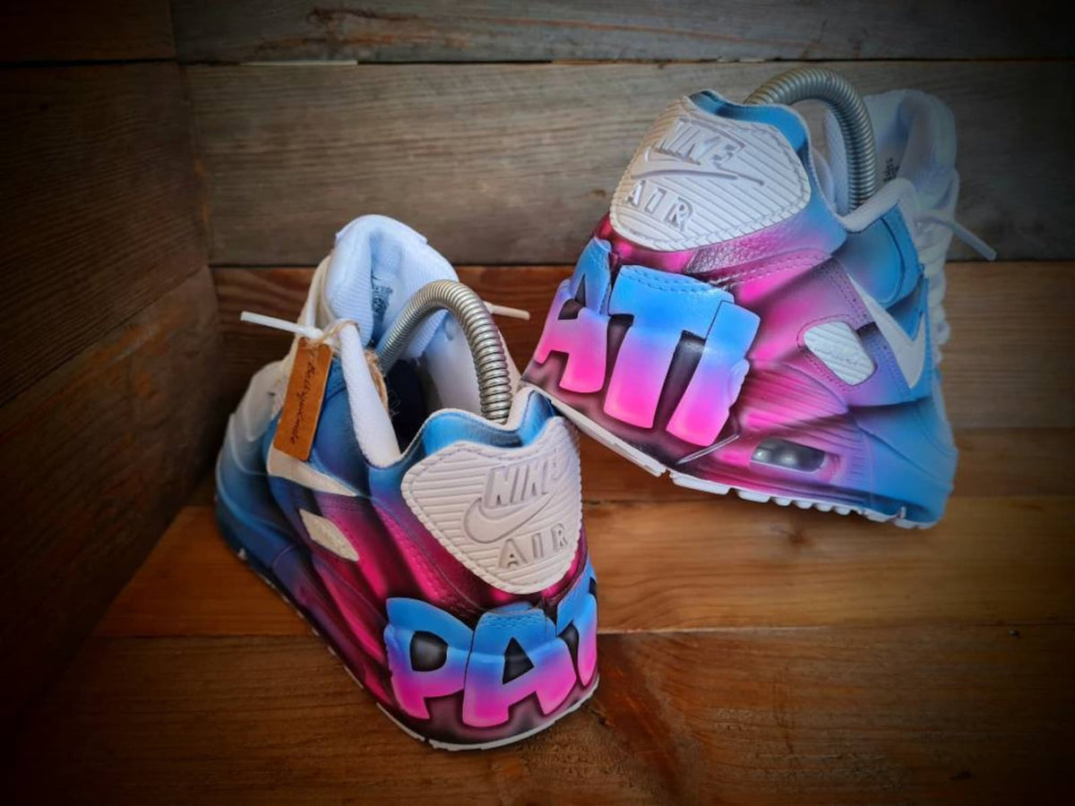 Custom Painted Air Max 90/Sneakers/Shoes/Kicks/Premium/Personalised/Rays Of Graffiti