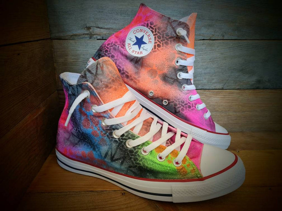 Custom Painted Chuck Taylor All Star Classic High Top/Sneakers/Shoes/Kicks/Premium/Personalised/Crazy Graffiti