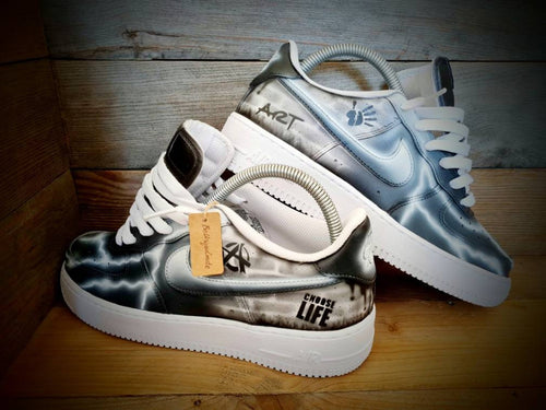 Custom Air Force 1/AF1/Sneakers/Shoes/Kicks/Premium/Personalised/Grey Brick Art