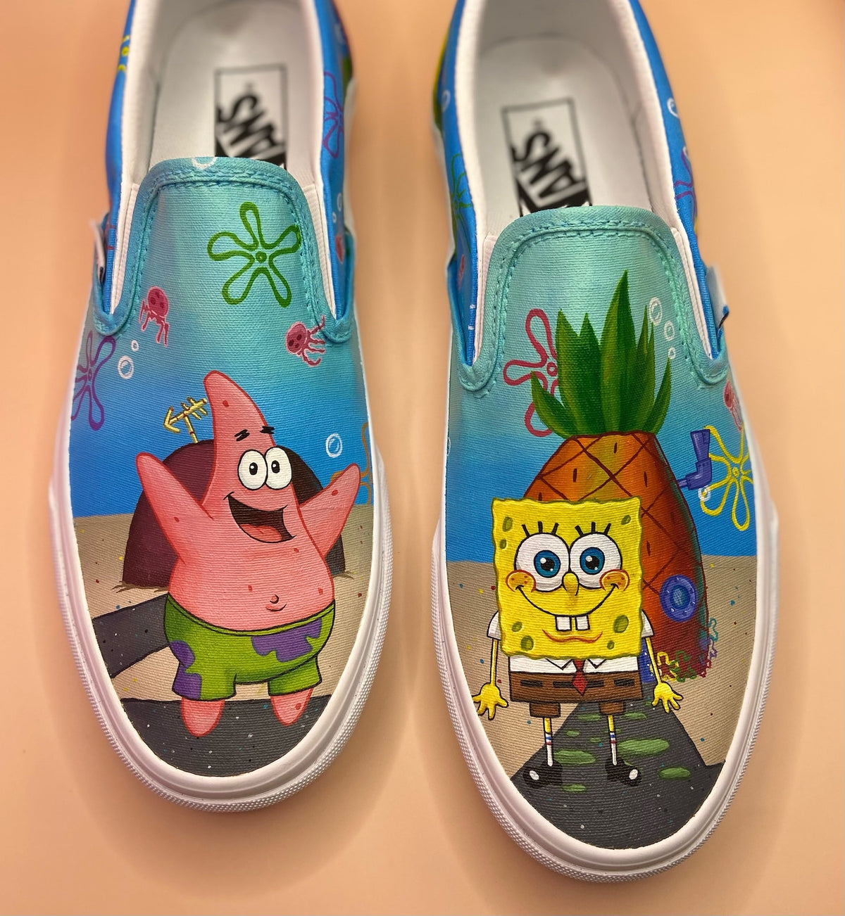 Custom Hand Painted Vans Sneakers | Personalized Shoes | Gift for Her or Him | Made to Order Unique Art Footwear |