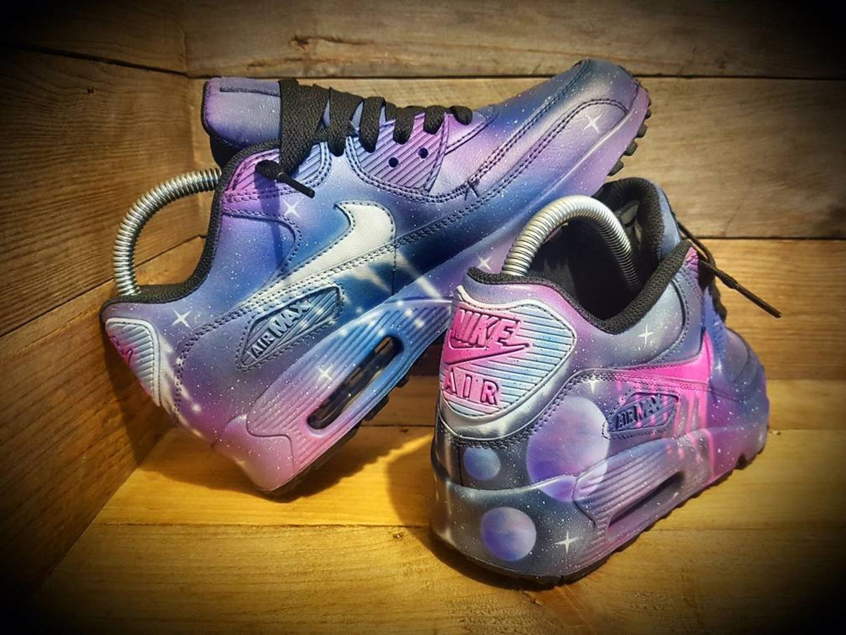 Custom Painted Air Max 90/Sneakers/Shoes/Kicks/Premium/Personalised/Space/Galaxy