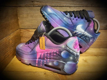 Custom Painted Air Max 90/Sneakers/Shoes/Kicks/Premium/Personalised/Space/Galaxy