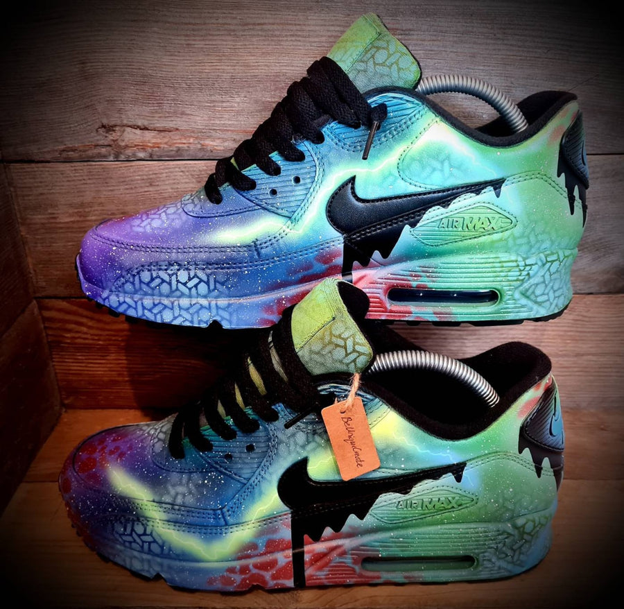 Custom Painted Air Max 90/Sneakers/Shoes/Kicks/Premium/Personalised/New Colour Graffiti