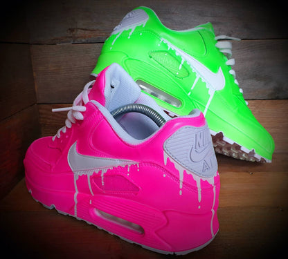 Custom Painted Air Max 90/Sneakers/Shoes/Kicks/Premium/Personalised/Odd Neons
