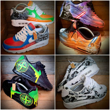 Personalised Custom Painted Air Max 90/Sneakers/Shoes/Kicks/Premium