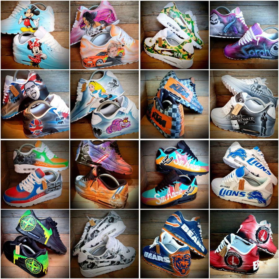Custom Painted Air Max 90/Sneakers/Shoes/Kicks/Premium/Personalised/Dripping Gold