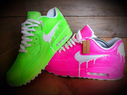 Custom Painted Air Max 90/Sneakers/Shoes/Kicks/Premium/Personalised/Odd Neons