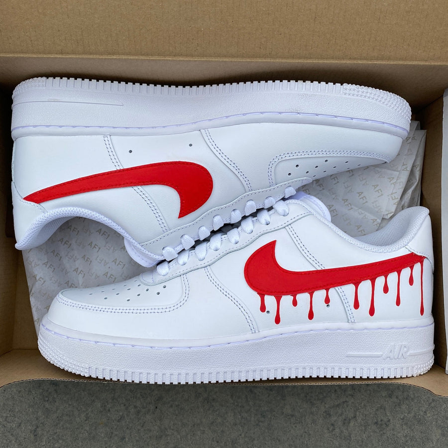 Air force 1, Custom Shoes, Red Blood Drip, Halloween Sneakers, Nike, Birthday Gift, Men's, Women's, Horror, Scary Movie, Sneakers, Nike