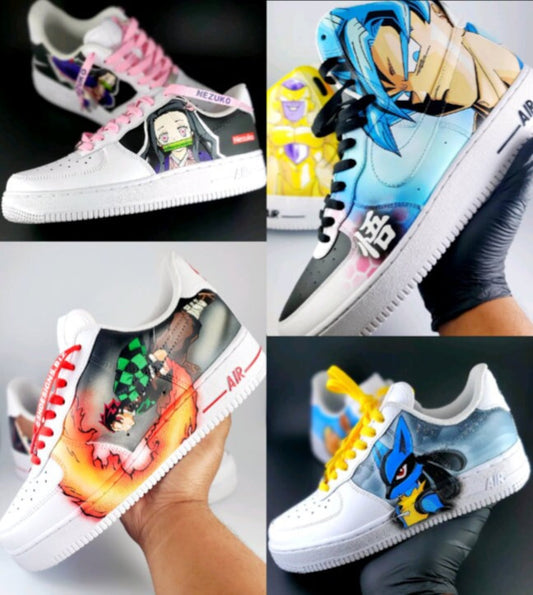 Custom Hand Painted Anime Nike Air Force 1