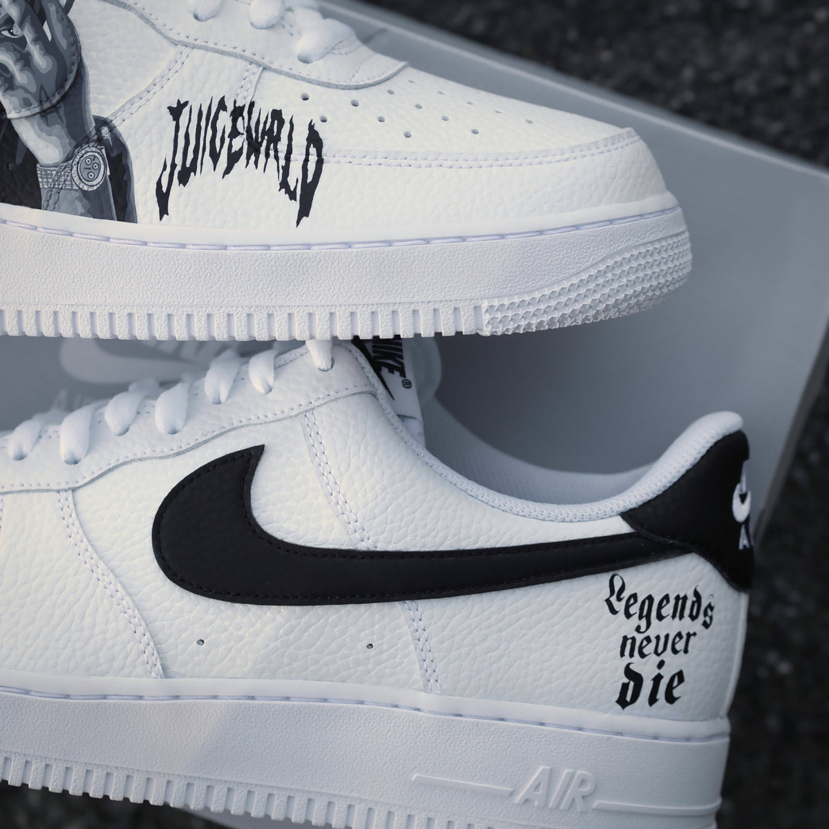 Custom Nike Air Force 1 Juice Wrld - Custom Sneaker Juice Wrld - Hand painted shoes - Custom Sneaker AF1 - Legends never die - Rapper - 999