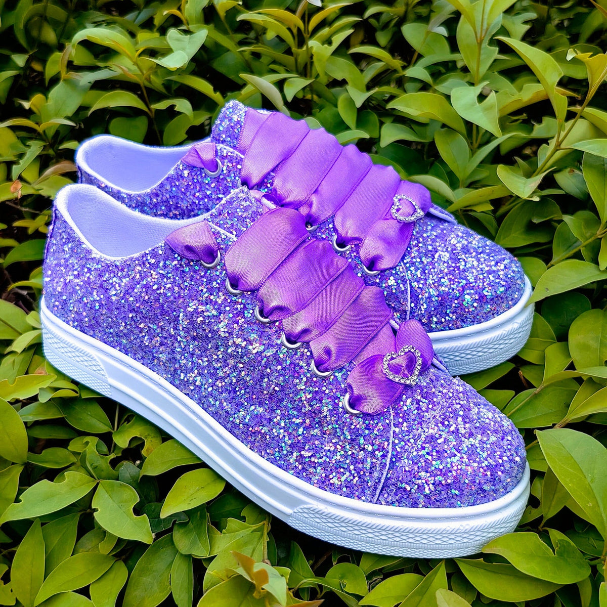 Custom Glitter Bridal Sneakers, Personalized Wedding Shoes