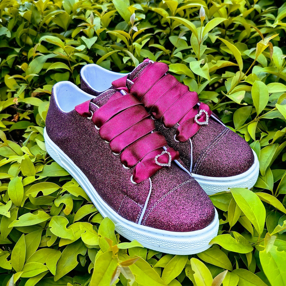 Custom Glitter Bridal Sneakers, Personalized Wedding Shoes