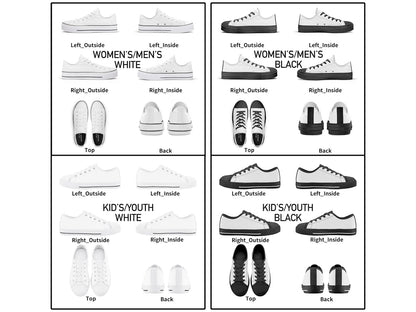 Custom Low Top Sneakers Womens Shoes Mens HIghtops Youth Personalized Kids High Tops Converse-style Photo Logo Pattern Print Image Text Gift