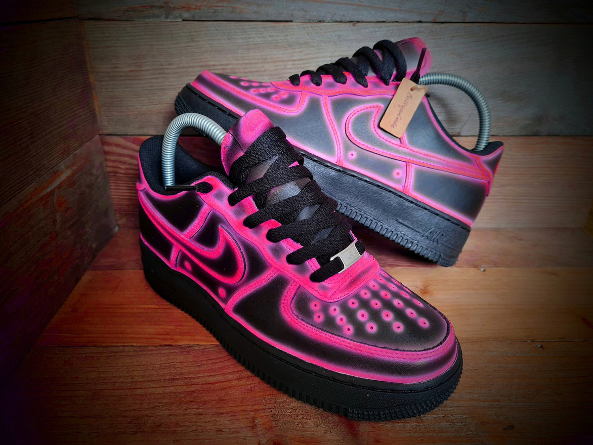 Custom Air Force 1/AF1/Sneakers/Shoes/Kicks/Premium/Personalised/Neon Pink Cartoon