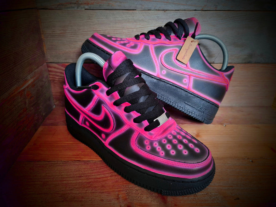 Custom Air Force 1/AF1/Sneakers/Shoes/Kicks/Premium/Personalised/Neon Pink Cartoon