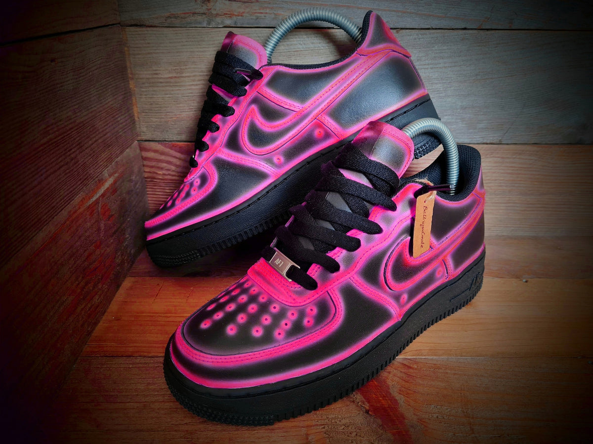 Custom Air Force 1/AF1/Sneakers/Shoes/Kicks/Premium/Personalised/Neon Pink Cartoon