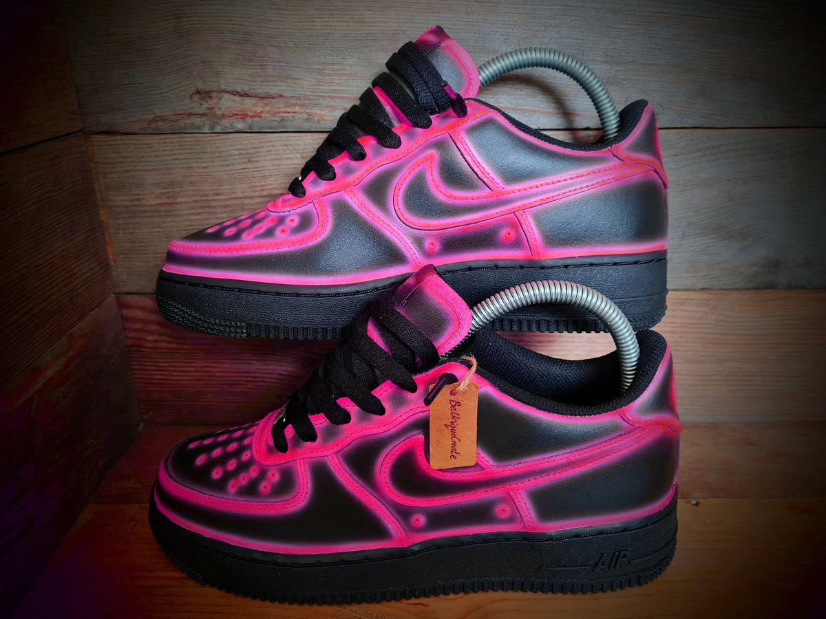 Custom Air Force 1/AF1/Sneakers/Shoes/Kicks/Premium/Personalised/Neon Pink Cartoon