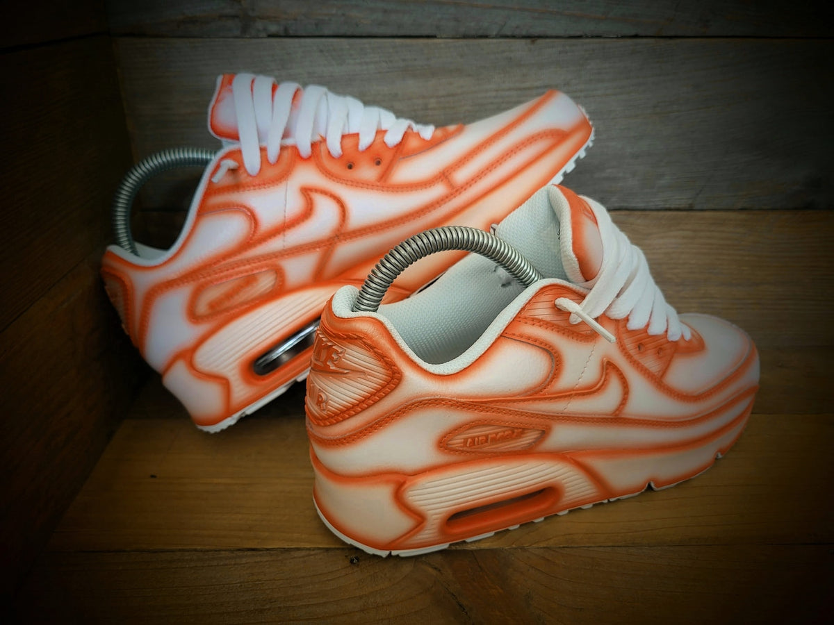 Custom Painted Air Max 90/Sneakers/Shoes/Kicks/Premium/Personalised/Orange Cartoon