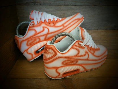 Custom Painted Air Max 90/Sneakers/Shoes/Kicks/Premium/Personalised/Orange Cartoon