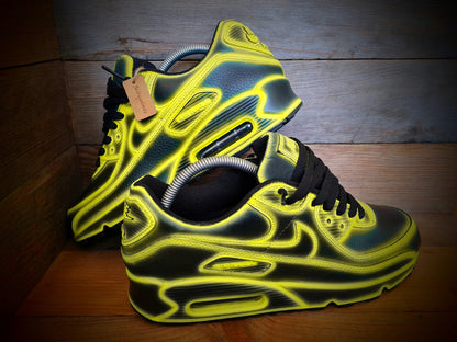 Custom Painted Air Max 90/Sneakers/Shoes/Kicks/Premium/Personalised/Yellow Cartoon