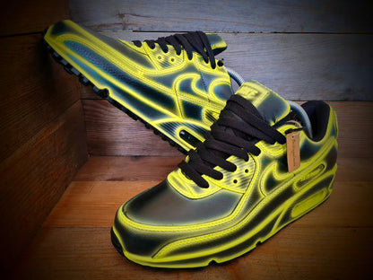 Custom Painted Air Max 90/Sneakers/Shoes/Kicks/Premium/Personalised/Yellow Cartoon
