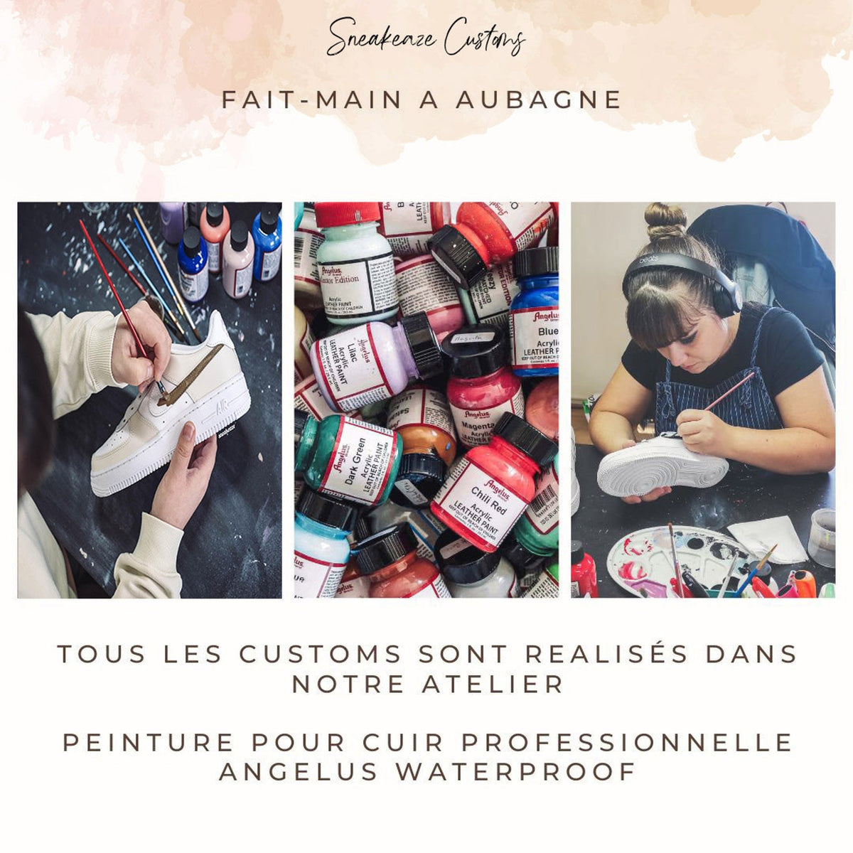 Air Force 1 Splash custom sneakers blue paint splatter