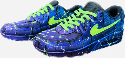 Air Max 90 LTR Customized CYBERPUNK Sneakers | Airbrushed - Handpainted with Rainbow Drops style | Custom Shoes | Airbrush Art
