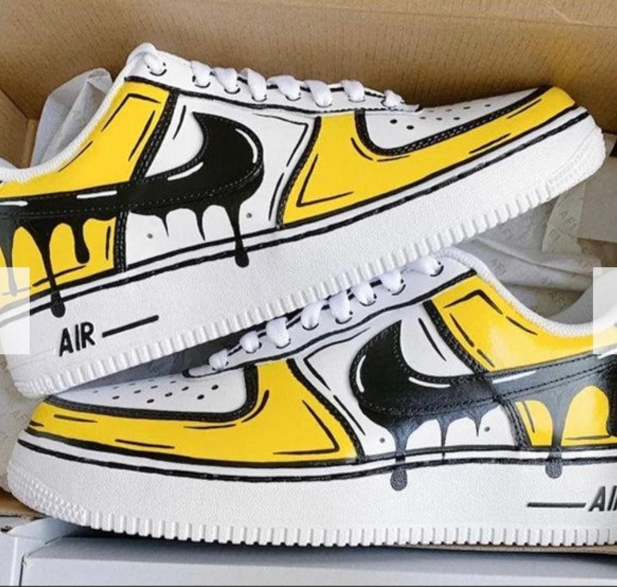Customised Blue Purple Orange Yellow Drip Personalised Air Force 1 Customs