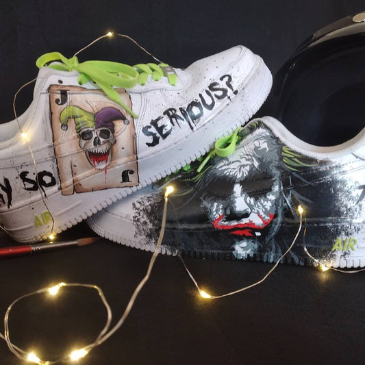 Custom Shoes Hand Painted Air Force 1 It Horror Joker Bat
