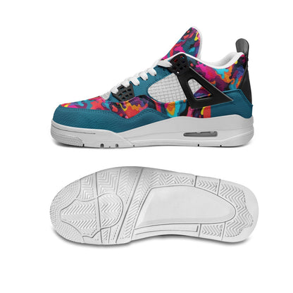 Colorful Hightop Sneakers Eco Sneakers Unisex Shoes Custom Kicks Cute College Sneakers Womens Gift Cool Basketball Shoes Nurse Shoes