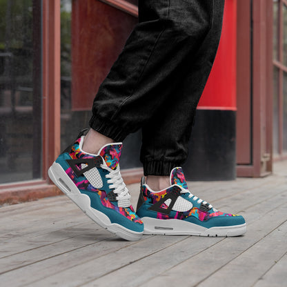 Colorful Hightop Sneakers Eco Sneakers Unisex Shoes Custom Kicks Cute College Sneakers Womens Gift Cool Basketball Shoes Nurse Shoes