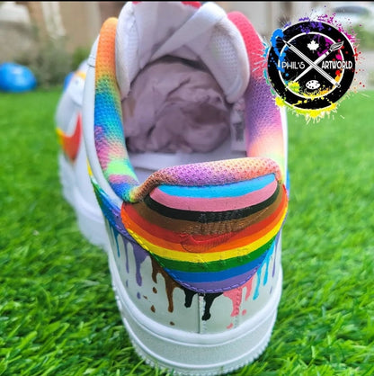 Custom Hand-Painted Drip Air Force 1 Sneakers – Streetwear Nike AF1 Shoes