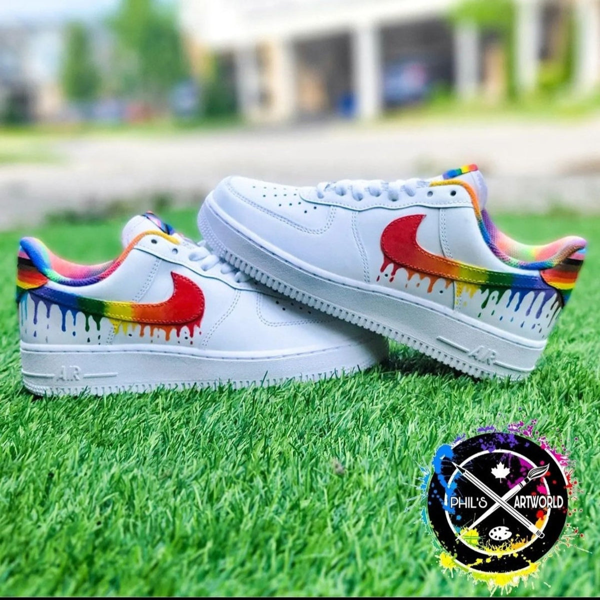 Custom Hand-Painted Drip Air Force 1 Sneakers – Streetwear Nike AF1 Shoes