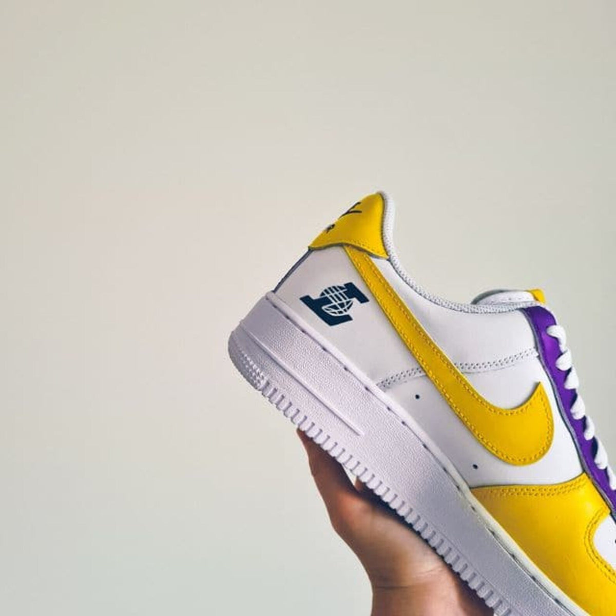 Custome Kobe Bryant Air Force 1 ,Men's Trendy Basketball Shoes, Comfy Sneakers For Men's, Purple and gold sneaker, Kobe 6,8, 24
