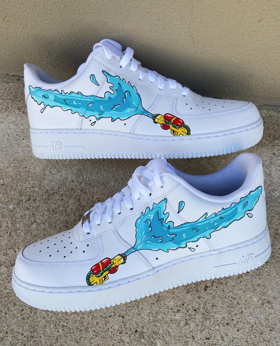 custom hand painted air force1.af1  abstract cartoons street style anime wedding shoes trainers high fashion sneakers water gun schuh