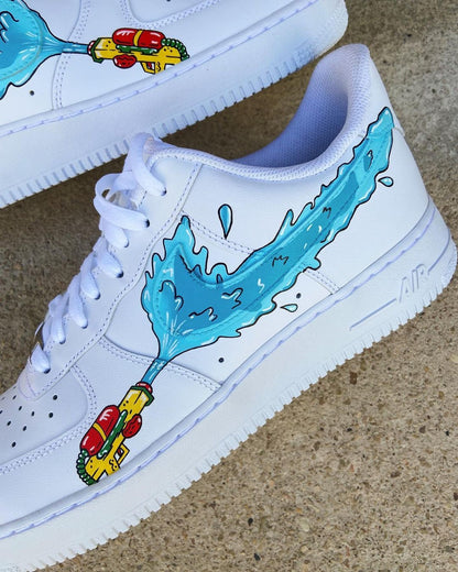 custom hand painted air force1.af1  abstract cartoons street style anime wedding shoes trainers high fashion sneakers water gun schuh