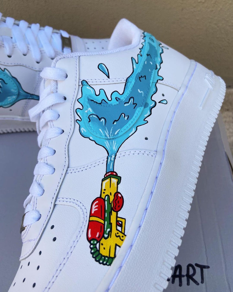 custom hand painted air force1.af1  abstract cartoons street style anime wedding shoes trainers high fashion sneakers water gun schuh