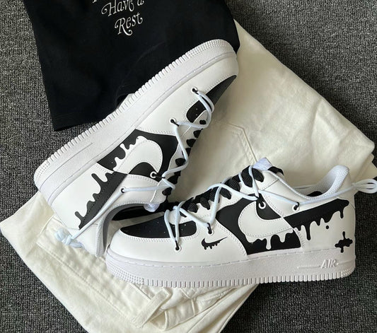 Custom Hand-Painted Air Force 1 Sneakers: Street Style Anime Shoes