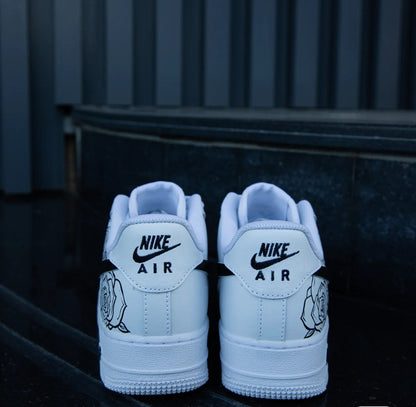 Hand Painted Air Force 1 AF1 Sneakers Rose Cartoon shoes personalized gift design white fashion trainers
