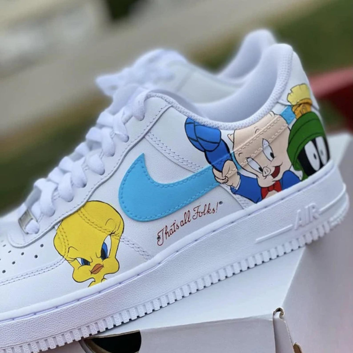 Hand Painted Air Force 1 Sneakers: Custom Cartoon Anime Shoes