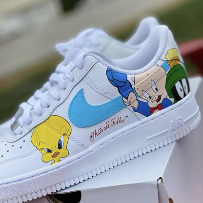 Hand Painted Air Force 1 Sneakers: Custom Cartoon Anime Shoes