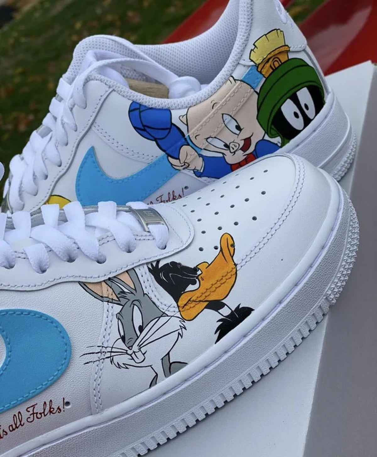 Hand Painted Air Force 1 Sneakers: Custom Cartoon Anime Shoes