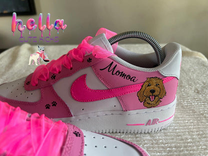 Custom Pet Portrait Air Force Ones: Personalized Dog Sneakers