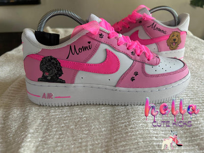 Custom Pet Portrait Air Force Ones: Personalized Dog Sneakers