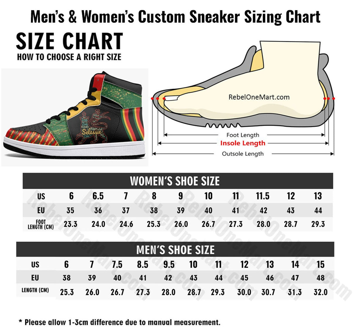 Jamaica Sneakers for Men & Women Rasta Shoes Custom National Flag Sneakers Jamaican Flag Gym Shoes Reggae Shoes Rasta Color Basketball Shoes