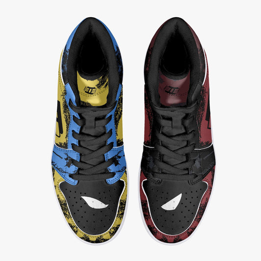 Deadpool and WolverineInspired High-Top Leather Sneakers - Black
