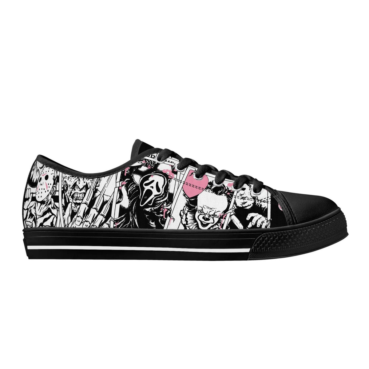 Horror Characters Women Shoes, All-Over Print Halloween Costume, Halloween Gift for Movie & Book Lovers